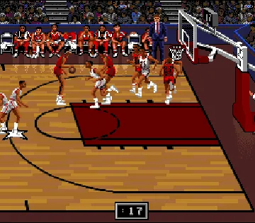 NBA Pro Basketball - Bulls vs Blazers (Japan) screen shot game playing